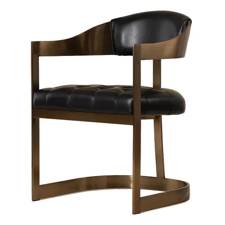 Beaumont Dining Armchair | Antique Brass