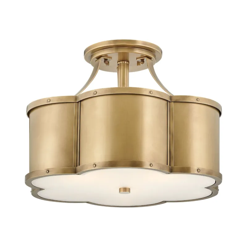 Chance 18" Semi-Flush Mount | Heritage Brass