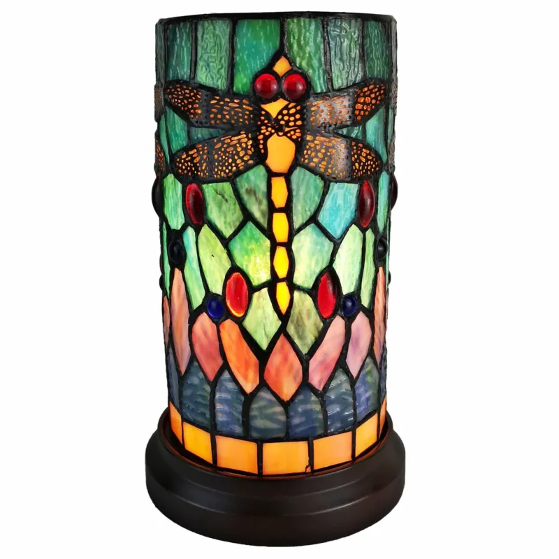 11" Tiffany Style Yellow Dragonfly Accent Table Lamp By Homeroots | Table Lamps | Modishstore