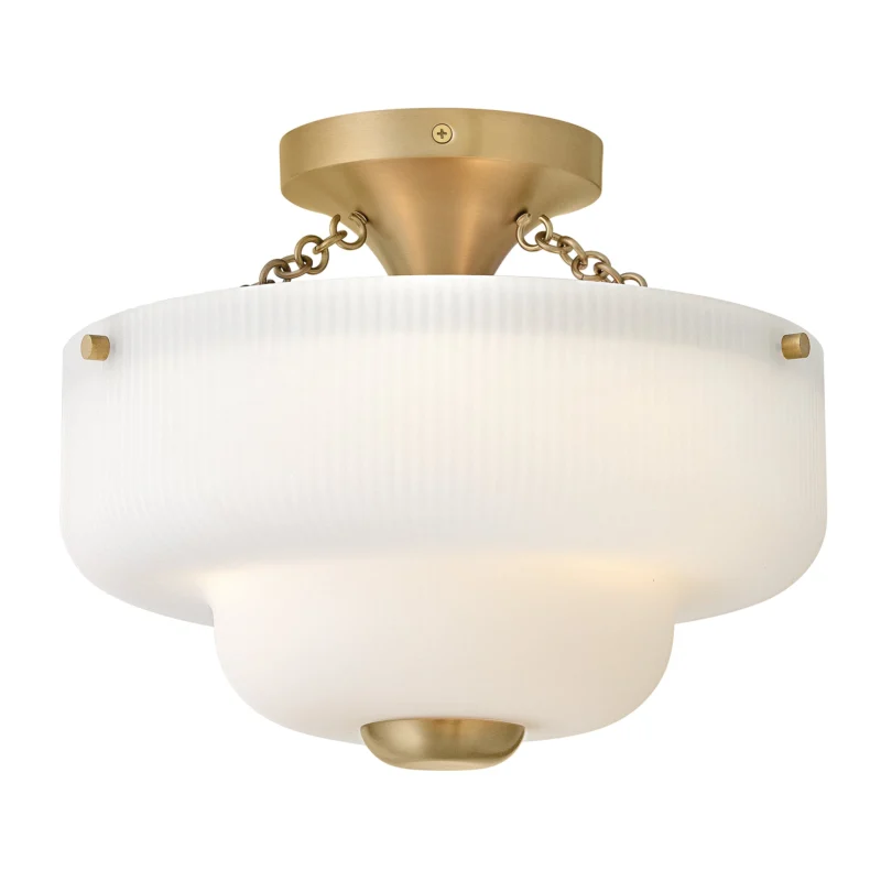 Adella 13" Semi-Flush Mount | Etched Opal