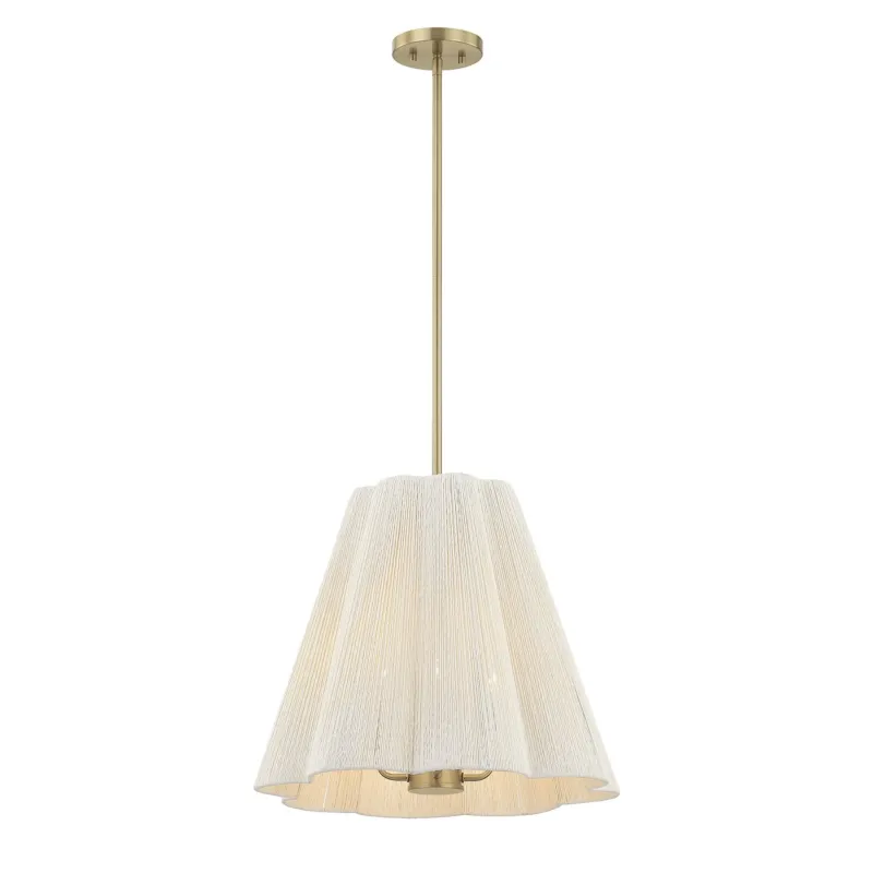 Rosa 4-Light Pendant | Noble Brass