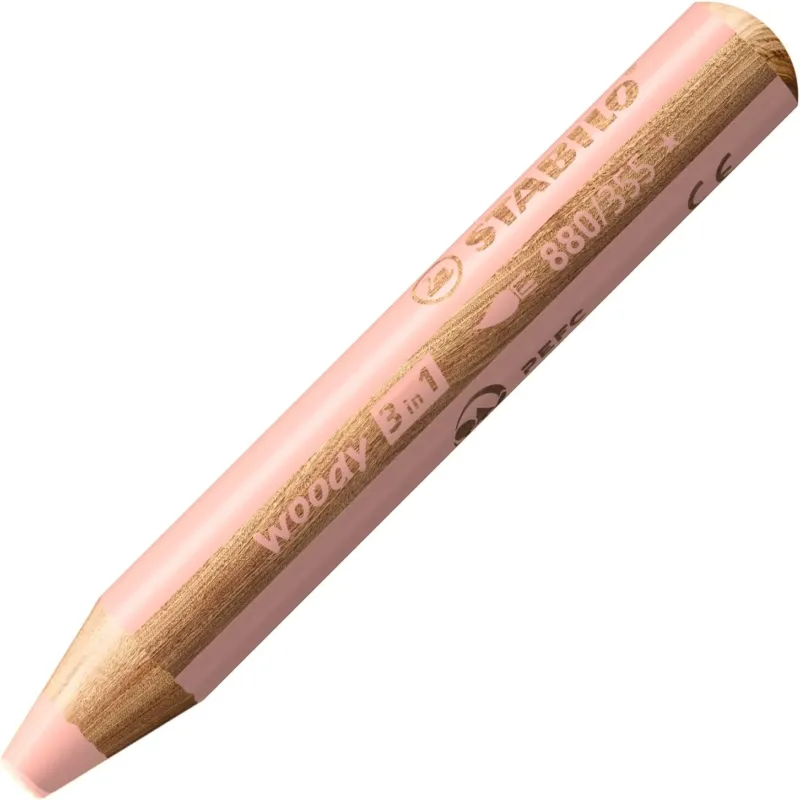 STABILO woody 3in1 Buntstift Apricot 10 cm