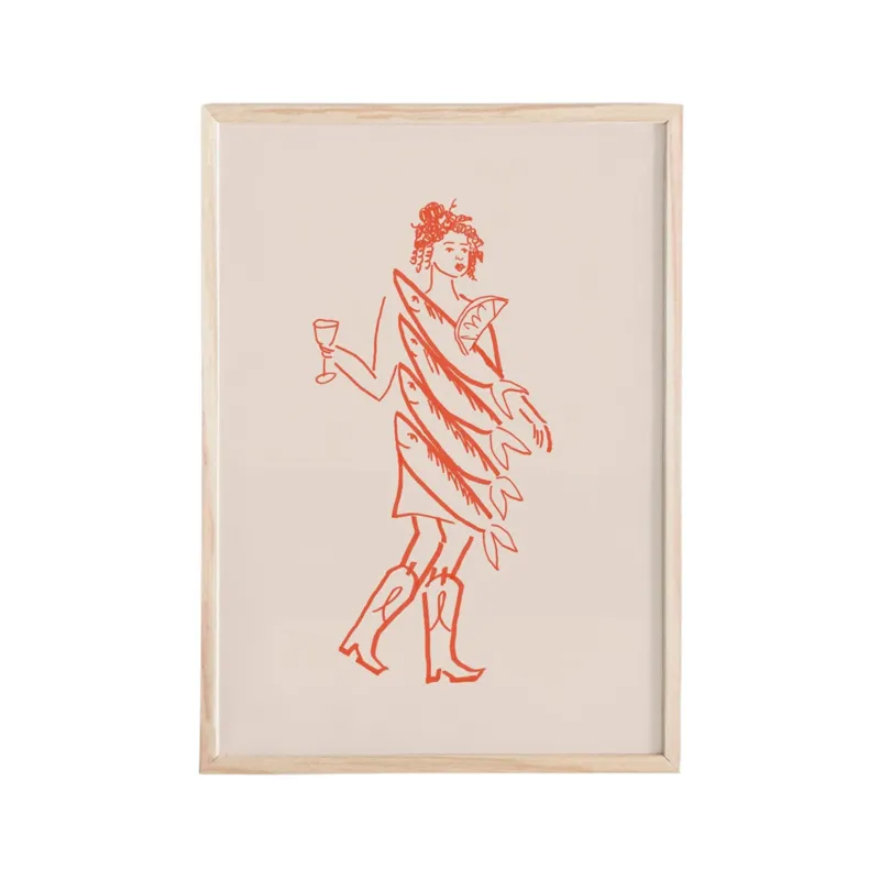 Miss Tinned Fish Mini Art Print