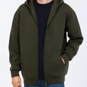 2t Fintray Tall Zip Through Hoodie (khaki)