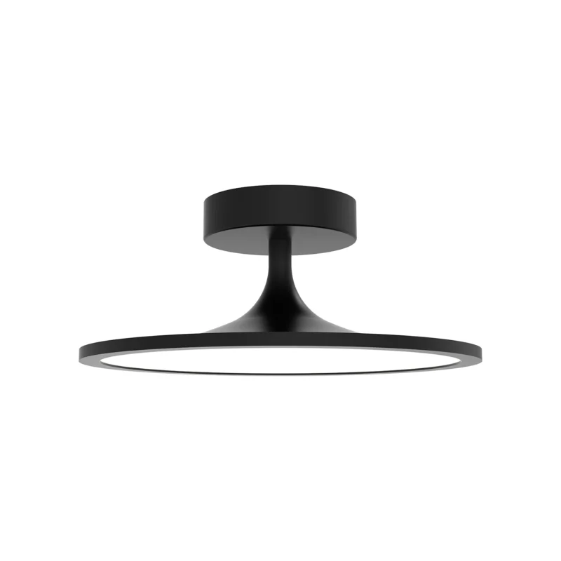 Issa 12" LED Semi-Flush Mount | Matte Black