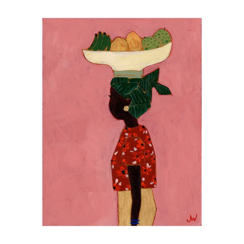 Canvas Artprint Fruitmarket Pink - 70x100cm