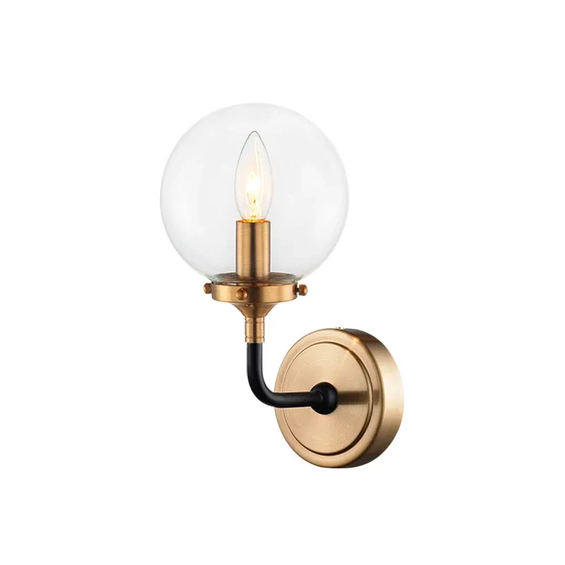 Particles 1-Light Wall Sconce | Aged Gold Brass / Clear