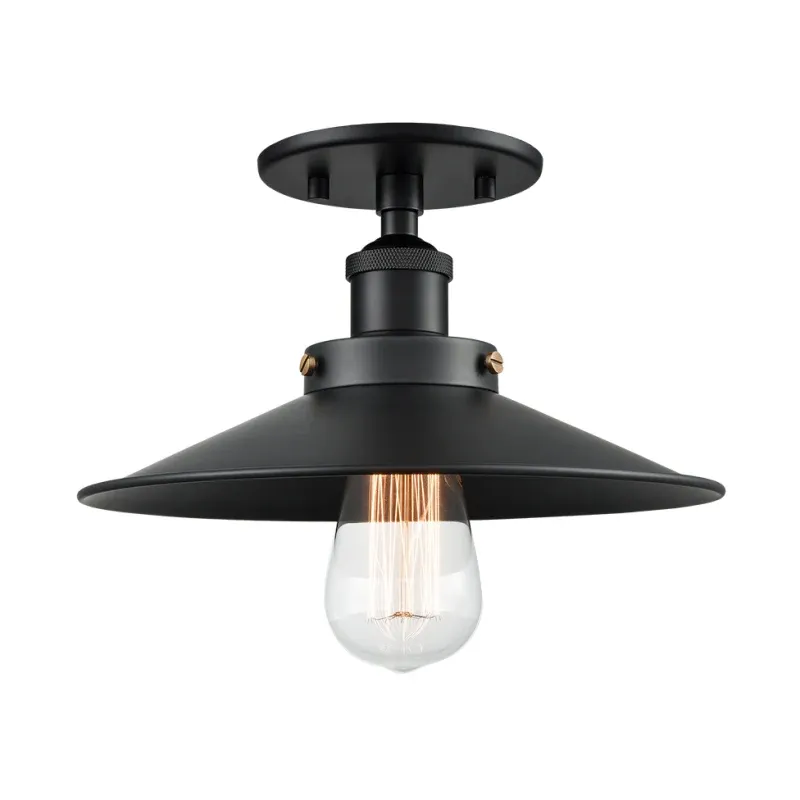 Bulstrode's 10¼" Flush Mount | Black / Black