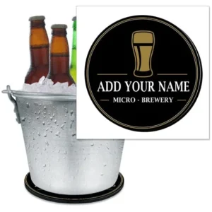 ADD YOUR NAME - Beer Bucket Coaster - Micro-Brewery