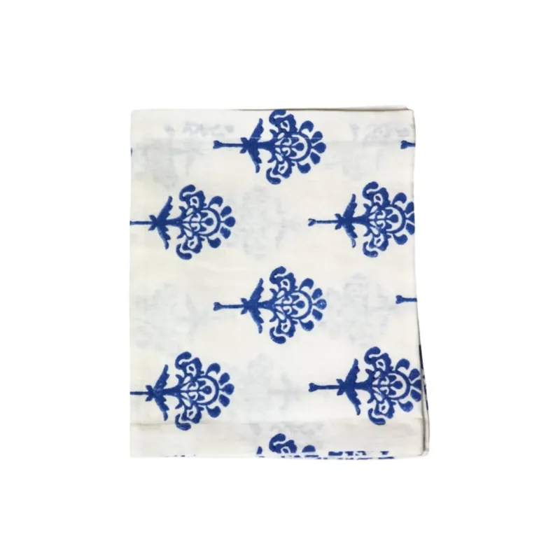 Blue Harmony Block-Printed Runner