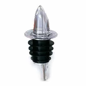 Spill-Stop Plastic Pourer, 360 Series, Clear (12-pack)